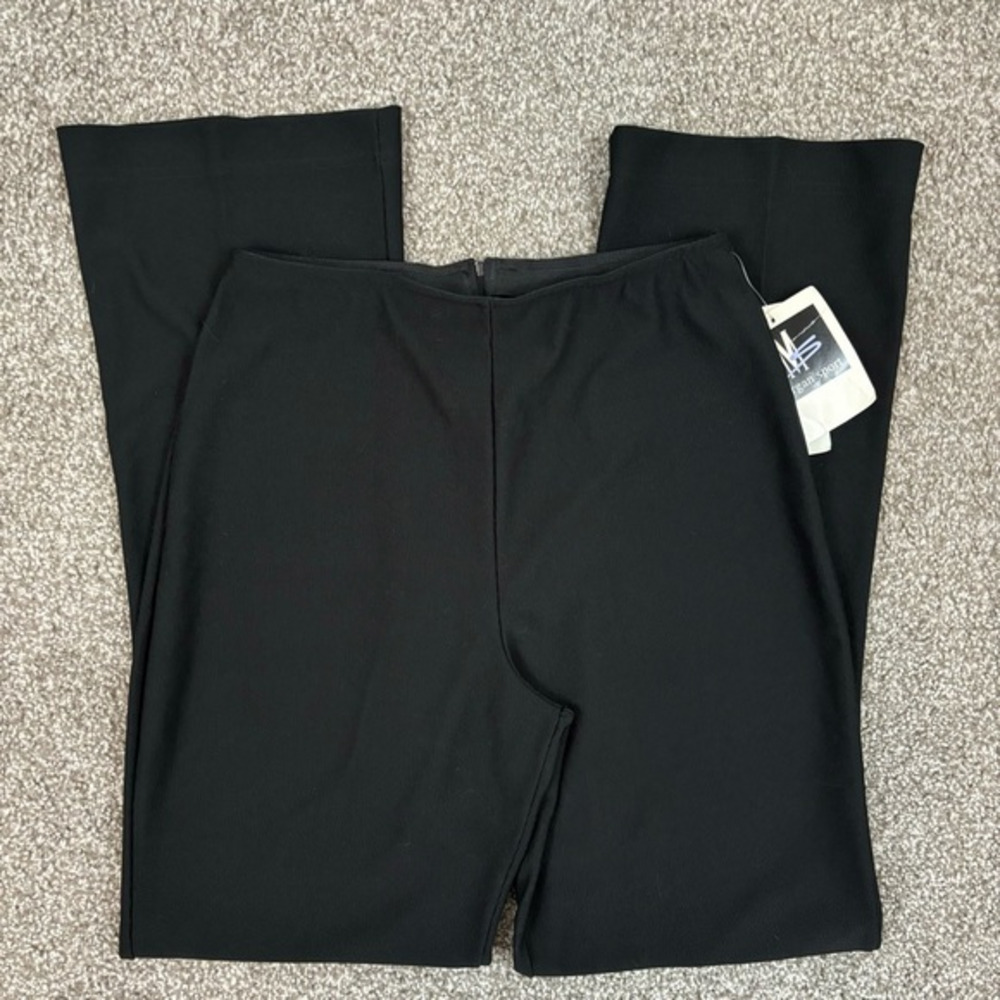 Morgan Sport Sz 9 Black Pants Back Zip Vintage Look
